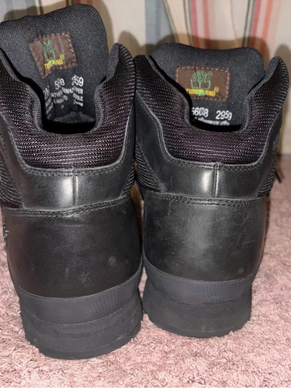 Timberland Black Leather Men's Lace-Up Boots